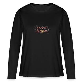 Baseball Handschuhe Ball USA Flagge Amerika - Frauen Premium Bio Langarmshirt - Schwarz - Vorne - Julia (174cm)
