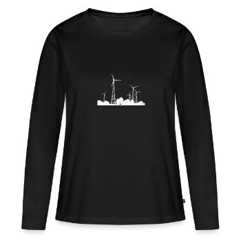Fridays for Future - Women's Premium Organic Long Sleeve Shirt - black - Front - Julia (174cm)