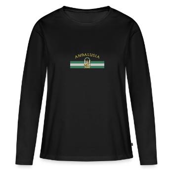 Andalusien Autonomie Spanien Sevilla Granada - Frauen Premium Bio Langarmshirt - Schwarz - Vorne - Julia (174cm)