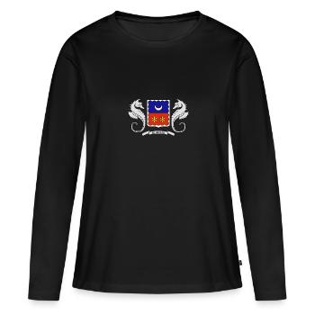 Ra HACHIRI Mayotte - T-shirt manches longues Premium bio Femme - noir - Devant - Julia (174cm)