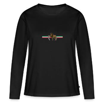 Perse Leo Sun Téhéran Iran persan - T-shirt manches longues Premium bio Femme - noir - Devant - Julia (174cm)