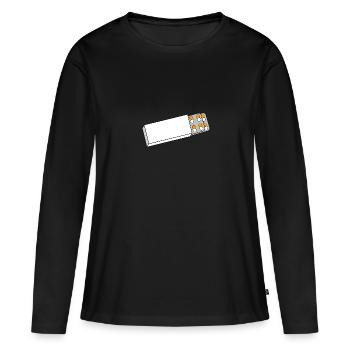 Tabletten Pillen Medikament - Frauen Premium Bio Langarmshirt - Schwarz - Vorne - Julia (174cm)