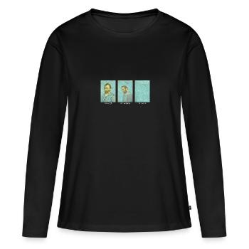 Van Gogh Van Goghing Van Gone - Funny Meme - Women's Premium Organic Long Sleeve Shirt - black - Front - Julia (174cm)