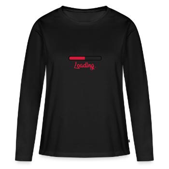 chargement - T-shirt manches longues Premium bio Femme - noir - Devant - Julia (174cm)