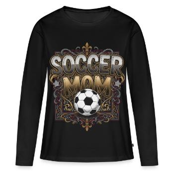 Vintage Football Mom Men Women Kids Toys - Women's Premium Organic Long Sleeve Shirt - black - Front - Julia (174cm)