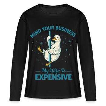 Enten-Stangen-Tanz Humor Ehemann Ehefrau Lustiges Geschenk - Frauen Premium Bio Langarmshirt - Schwarz - Vorne - Julia (174cm)