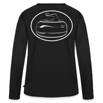 Le curling est un art - blanc - T-shirt manches longues Premium bio Femme - noir - Dos - Julia (174cm)