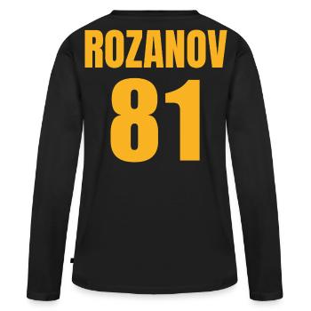 Rozanov - Women's Premium Organic Long Sleeve Shirt - black - Back - Julia (174cm)