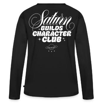 Saturn Shapes Club des Personnages - T-shirt manches longues Premium bio Femme - noir - Dos - Julia (174cm)