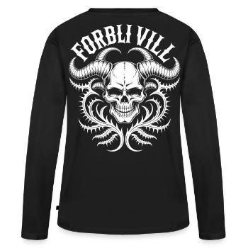 Crâne de la villa Gorblin - T-shirt manches longues Premium bio Femme - noir - Dos - Julia (174cm)