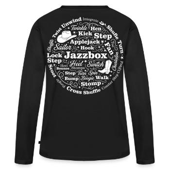 Line Dance Fan - Women's Premium Organic Long Sleeve Shirt - black - Back - Julia (174cm)