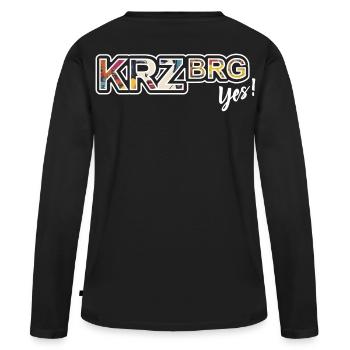 Kreuzberg - le coin décontracté de Berlin ! - T-shirt manches longues Premium bio Femme - noir - Dos - Julia (174cm)