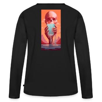 Stay Hydrated While You Suffer - Women's Premium Organic Long Sleeve Shirt - black - Back - Julia (174cm)