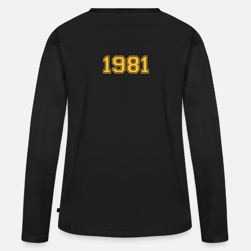 1981 - Women's Premium Organic Long Sleeve Shirt - black