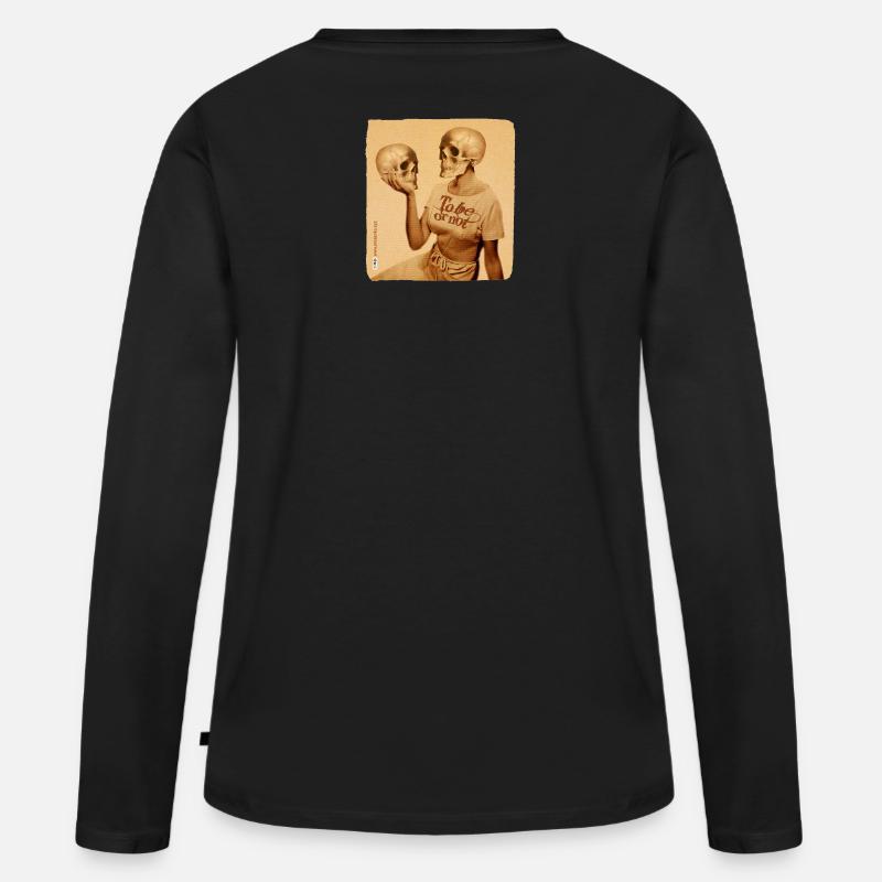 SEIN ODER NICHT SEIN - Frauen Premium Bio Langarmshirt - Schwarz