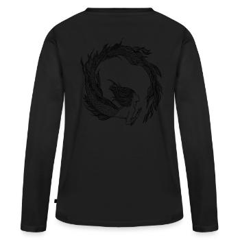 Sirène - Sirène - noir - T-shirt manches longues Premium bio Femme - noir - Dos - Julia (174cm)