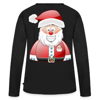Santa Claus Santa Claus - T-shirt manches longues Premium bio Femme - noir - Dos - Julia (174cm)