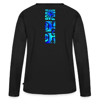 MANA - BLUE LAGOON - T-shirt manches longues Premium bio Femme - noir - Dos - Julia (174cm)