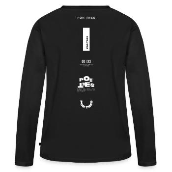 Le revers - T-shirt manches longues Premium bio Femme - noir - Dos - Julia (174cm)