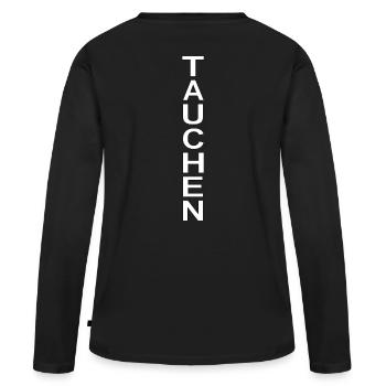 Diving Scripture Gift - Women's Premium Organic Long Sleeve Shirt - black - Back - Julia (174cm)