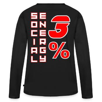 Social energy 3 percent - Boldi Graphics - Women's Premium Organic Long Sleeve Shirt - black - Back - Julia (174cm)