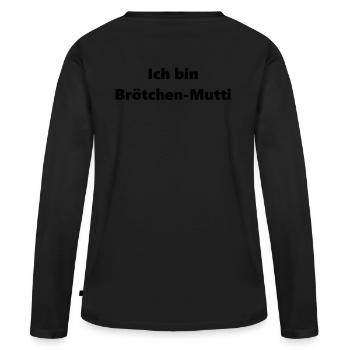 Broetchen-Mutti break school mother - Women's Premium Organic Long Sleeve Shirt - black - Back - Julia (174cm)