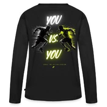 Duel DuGegenDich - T-shirt manches longues Premium bio Femme - noir - Dos - Julia (174cm)