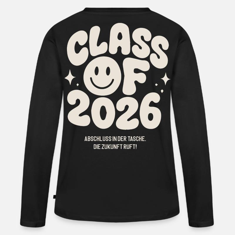 Abschluss 2026 - die Zukunft ruft! - Frauen Premium Bio Langarmshirt - Schwarz