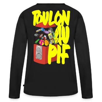 Toulon au Pif - T-shirt manches longues Premium bio Femme - noir - Dos - Julia (174cm)