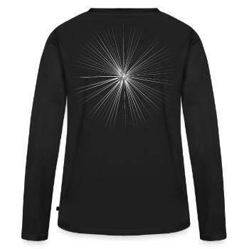 éclat - T-shirt manches longues Premium bio Femme - noir - Dos - Julia (174cm)