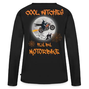 Sorcières cool Motobike - Bike Chopper - T-shirt manches longues Premium bio Femme - noir - Dos - Julia (174cm)