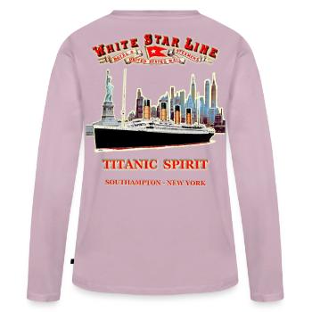 TITANIC FANTOME IN NEW YORK L. RUNEMBERG © Adagp - Women's Premium Organic Long Sleeve Shirt - dusky pink - Back - Julia (174cm)