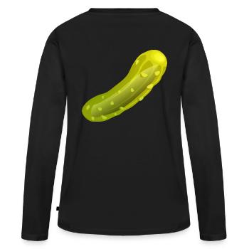 Concombres - T-shirt manches longues Premium bio Femme - noir - Dos - Julia (174cm)