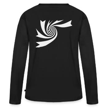 spirale - T-shirt manches longues Premium bio Femme - noir - Dos - Julia (174cm)