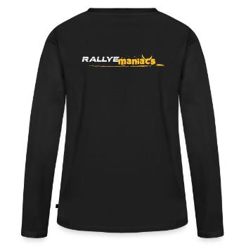 Maniaques de rallye - T-shirt manches longues Premium bio Femme - noir - Dos - Julia (174cm)