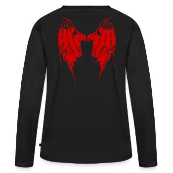 2reborn Devil Devilwings Wings Teufel Demon - T-shirt manches longues Premium bio Femme - noir - Dos - Julia (174cm)