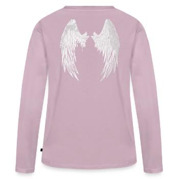 2reborn angelwings angefügel Angel Engel gris - T-shirt manches longues Premium bio Femme - rose poudré - Dos - Julia (174cm)