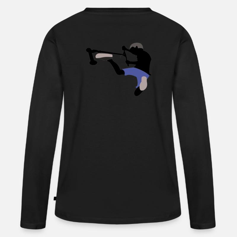 Freestyle Roller - Frauen Premium Bio Langarmshirt - Schwarz