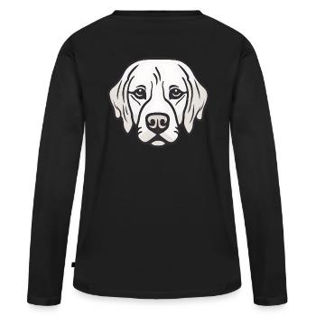 Regard fidèle - T-shirt manches longues Premium bio Femme - noir - Dos - Julia (174cm)