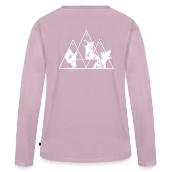 IGP Triangle - Women's Premium Organic Long Sleeve Shirt - dusky pink - Back - Julia (174cm)