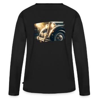 Classic Packard in the rain - Women's Premium Organic Long Sleeve Shirt - black - Back - Julia (174cm)