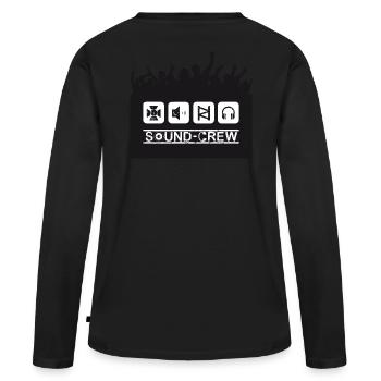 Sound-Crew PP black - Women's Premium Organic Long Sleeve Shirt - black - Back - Julia (174cm)