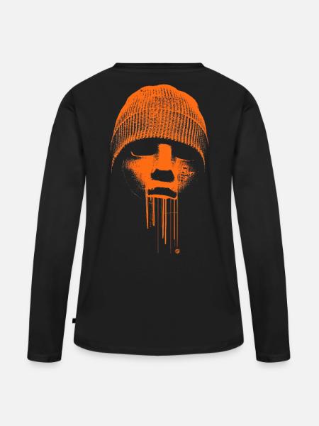 Beanie Rebell - Frauen Premium Bio Langarmshirt - Schwarz