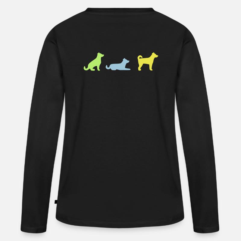 Sit Down Stand - Ekologiczna damska koszulka z długim rękawem Premium - czarny