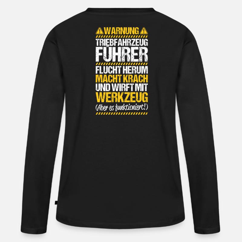 Triebfahrzeugführer Lokführer Train Driver - Frauen Premium Bio Langarmshirt - Schwarz