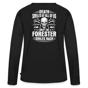 Forester Forestry Forester Forest workers Forest - Women's Premium Organic Long Sleeve Shirt - black - Back - Julia (174cm)