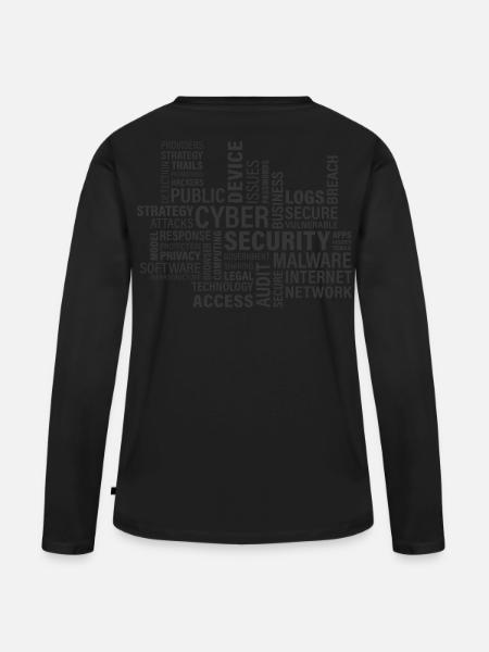 Cyber-Sicherheit - Frauen Premium Bio Langarmshirt - Schwarz