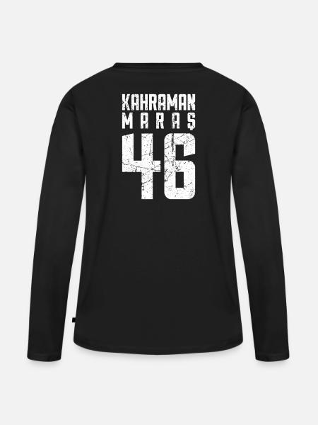 Maras 46 Türkei Turkiye Geschenk Urlaub TR Türk - Frauen Premium Bio Langarmshirt - Schwarz