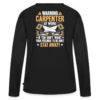 Carpenter Carpenter Carpentry Carpenter - Women's Premium Organic Long Sleeve Shirt - black - Back - Julia (174cm)