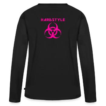Hardstyle - Party Hard - Event - Festival - Pink - T-shirt manches longues Premium bio Femme - noir - Dos - Julia (174cm)
